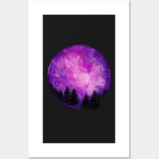 Purple Moon | Purple Constellation Posters and Art